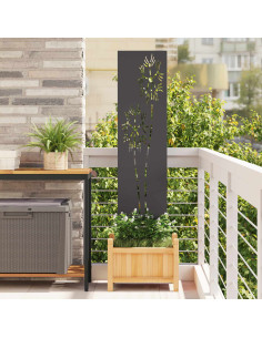 Schermo per privacy in giardino Traforo Nero 32 x 140 cm