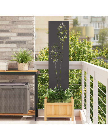 Schermo per privacy in giardino Traforo Nero 32 x 140 cm
