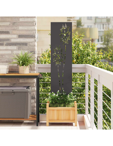 Schermo per privacy in giardino Traforo Nero 32 x 140 cm