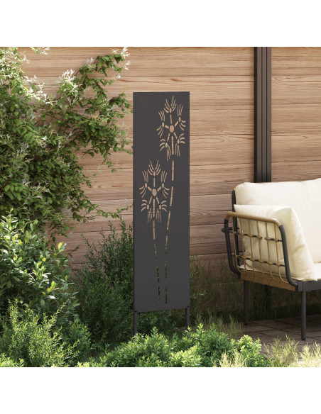 Schermo per privacy in giardino Traforo Nero 32 x 140 cm