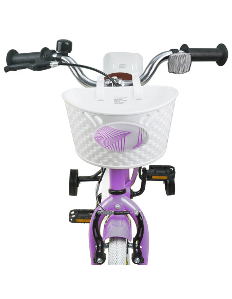Bicicletta per Bambini 16 Pollici per bambini di 4-6 anni Viola