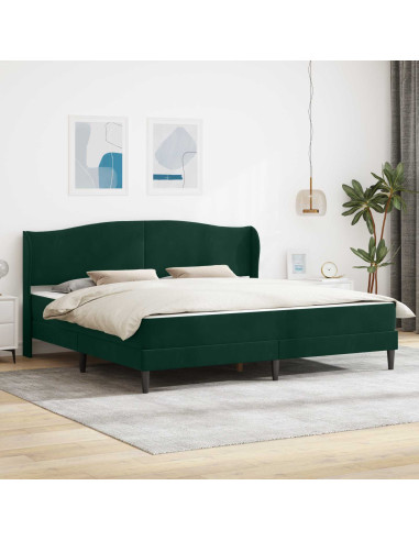 Struttura del letto Verde Scuro 200 x 200 cm Velluto