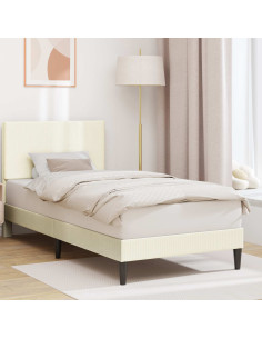 Struttura del letto Crema 90 x 190 cm Tessuto in Cords