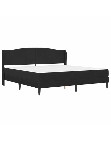 Struttura del letto con testiera Nero 180 x 200 cm Velluto