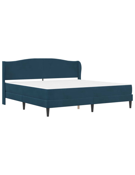 Struttura del letto con testiera Blu 180 x 200 cm Velluto