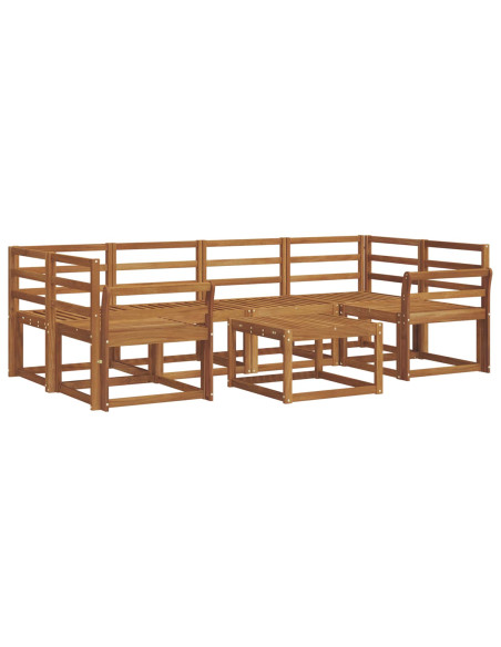 Set di divani da esterno 7 pcs Naturale