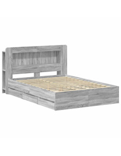 Telaio del letto con storage Sonoma grigio 140 x 200 cm 2