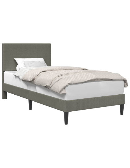 Struttura del letto Grigio Chiaro 90 x 190 cm Tessuto in Cords