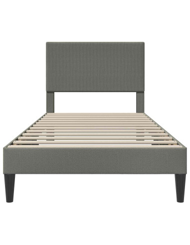Struttura del letto Grigio Chiaro 90 x 190 cm Tessuto in Cords