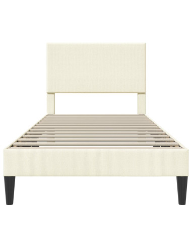 Struttura del letto Crema 90 x 190 cm Tessuto in Cords