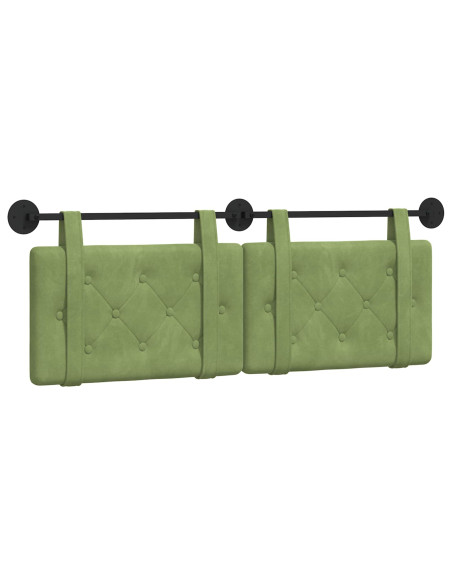 Testata appesa Verde chiaro 150 x 55 x 5 cm Velluto