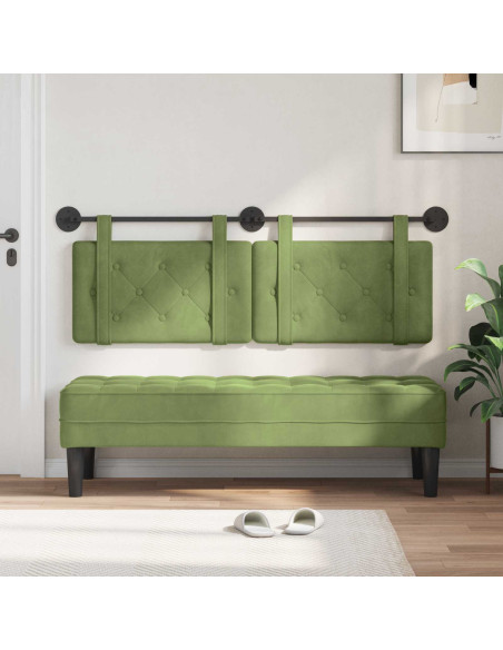 Testata appesa Verde chiaro 150 x 55 x 5 cm Velluto
