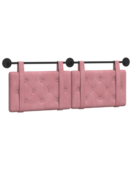 Testata appesa Montaggio a parete Rosa 150 x 55 x 5 cm Velluto