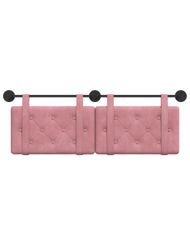 Testata appesa Montaggio a parete Rosa 150 x 55 x 5 cm Velluto