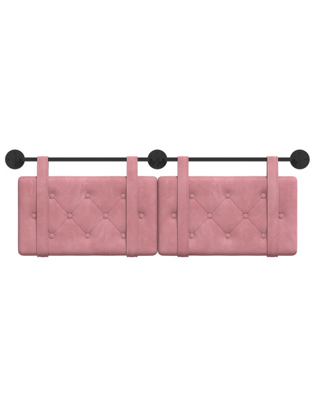 Testata appesa Montaggio a parete Rosa 150 x 55 x 5 cm Velluto