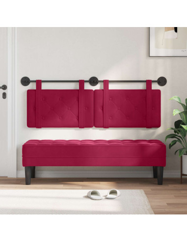 Testata appesa Rosso Vino 150 x 55 x 5 cm Velluto