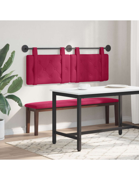 Testata appesa Rosso Vino 150 x 55 x 5 cm Velluto