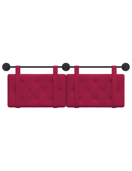 Testata appesa Rosso Vino 150 x 55 x 5 cm Velluto