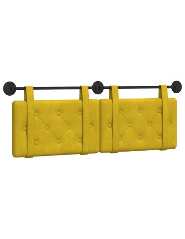 Testata appesa Giallo 150 x 55 x 5 cm Velluto