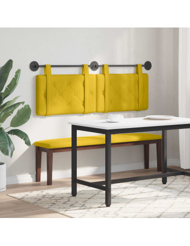 Testata appesa Giallo 150 x 55 x 5 cm Velluto