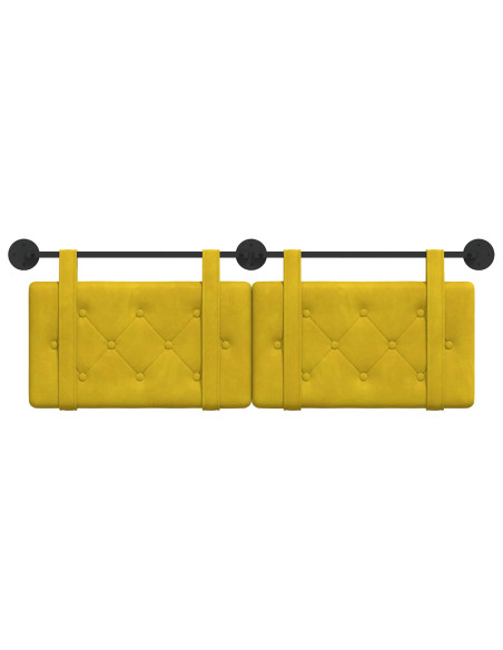 Testata appesa Giallo 150 x 55 x 5 cm Velluto