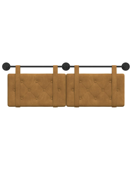 Testata appesa Marrone 150 x 55 x 5 cm Velluto