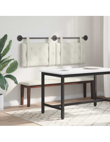 Testata appesa Montaggio a parete Crema 150 x 55 x 5 cm Velluto