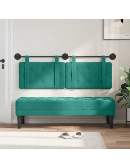 Testata appesa Turchese 150 x 55 x 5 cm Velluto