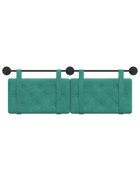 Testata appesa Turchese 150 x 55 x 5 cm Velluto