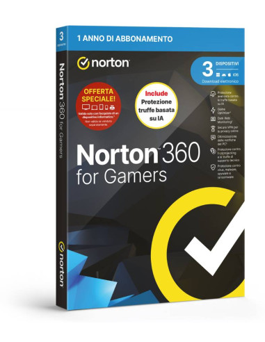 ANTIVIRUS GAMERS 2026 3D 50GB1Y NORTON GAMERS ANTITRUFFA 3D1Y50G