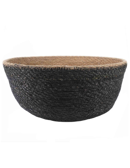 Vaso da fiori con manici 2 pcs Nero Ø 45 x 36 cm