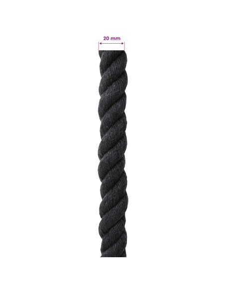 Corda Nero 2 x 2 x 5000 cm Cotone