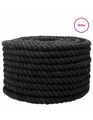 Corda Nero 2 x 2 x 10000 cm Cotone