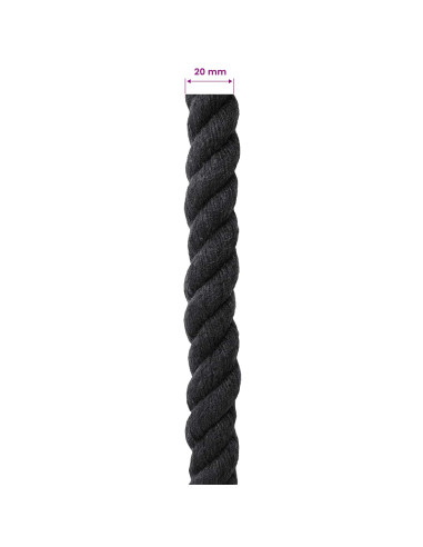 Corda Nero 2 x 2 x 10000 cm Cotone