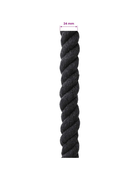 Corda Nero 2,4 x 2,4 x 2500 cm Cotone
