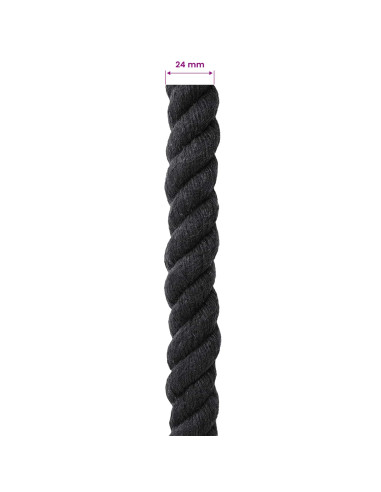 Corda Nero 2,4 x 2,4 x 5000 cm Cotone