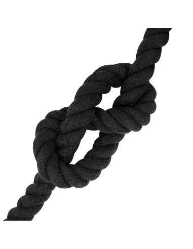 Corda di Cotone 50 m 30 Nero 100% Cotone