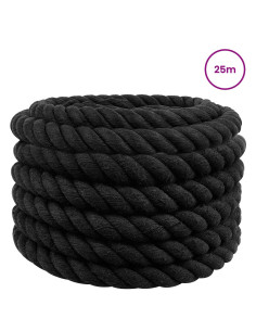 Corda Nero 3,6 x 3,6 x 2500 cm Cotone 2