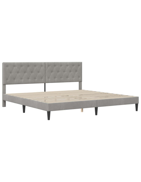 Struttura del letto Grigio Chiaro 200 x 200 cm Velluto
