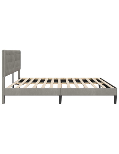 Struttura del letto Grigio Chiaro 200 x 200 cm Velluto