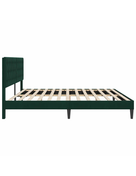 Struttura del letto Verde Scuro 200 x 200 cm Velluto