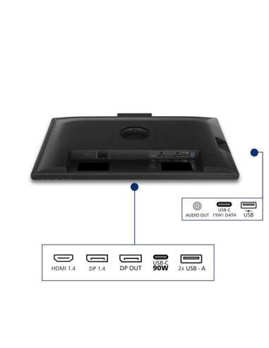 MONITOR PHILIPS LED 23.8"Wide 24B2U3301H/00 IPS 1920x1080 120Hz 350cd/mq 2x2W MM WEBCAM Reg.H PIVOT HDMI DP RJ45 USB-C doking