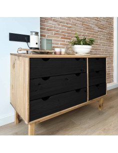 Mobile con Cassetti con cassetto OTTA Nero 111 x 43 x 73,5 cm