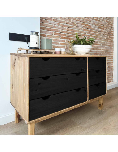 Mobile con Cassetti con cassetto OTTA Nero 111 x 43 x 73,5 cm