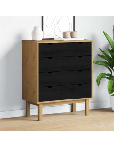 Cassettiera con cassetto OTTA Nero 76,5 x 39,5 x 90 cm