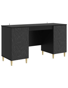 Scrivania Nero Legno ingegnerizzato 142,5 x 50 x 75 cm