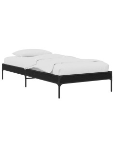 Struttura del letto Rovere Nero 80 x 200 cm