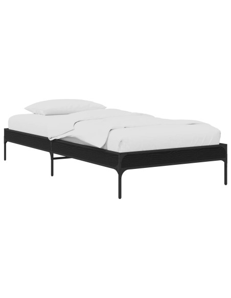 Struttura del letto Rovere Nero 80 x 200 cm