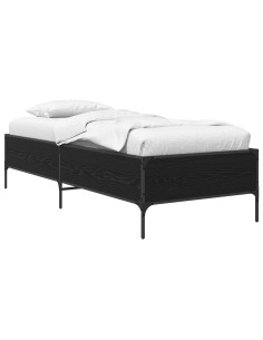 Struttura del letto Rovere Nero 80 x 200 cm