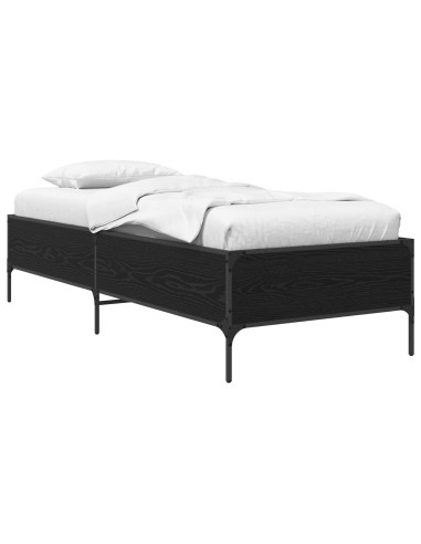 Struttura del letto Rovere Nero 80 x 200 cm